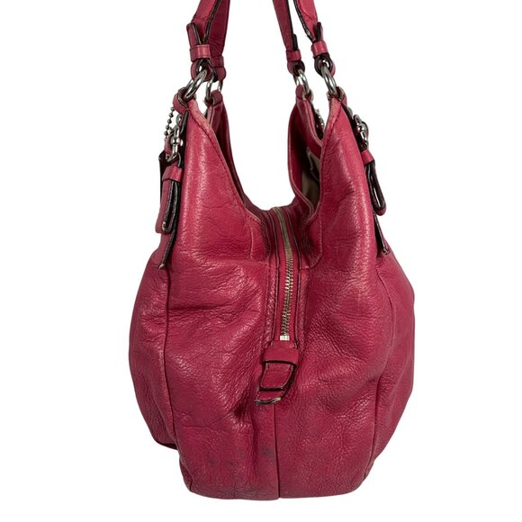 COACH Madison Maggie Triple Compartment Slouchy Shoulder Bag Tote Barbie Pink - Picture 2 of 16